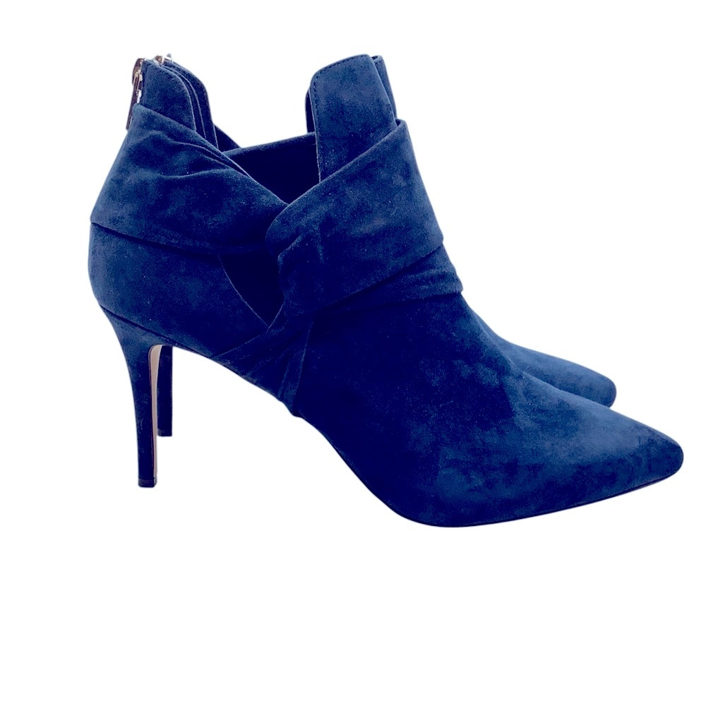 White‎ House Black Market Dark Blue Heeled Boots size 11